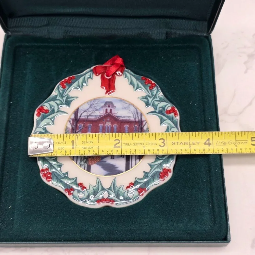Longaberger Collector Club 1996 Christmas Ornament Dresden Union School Ohio NEW
